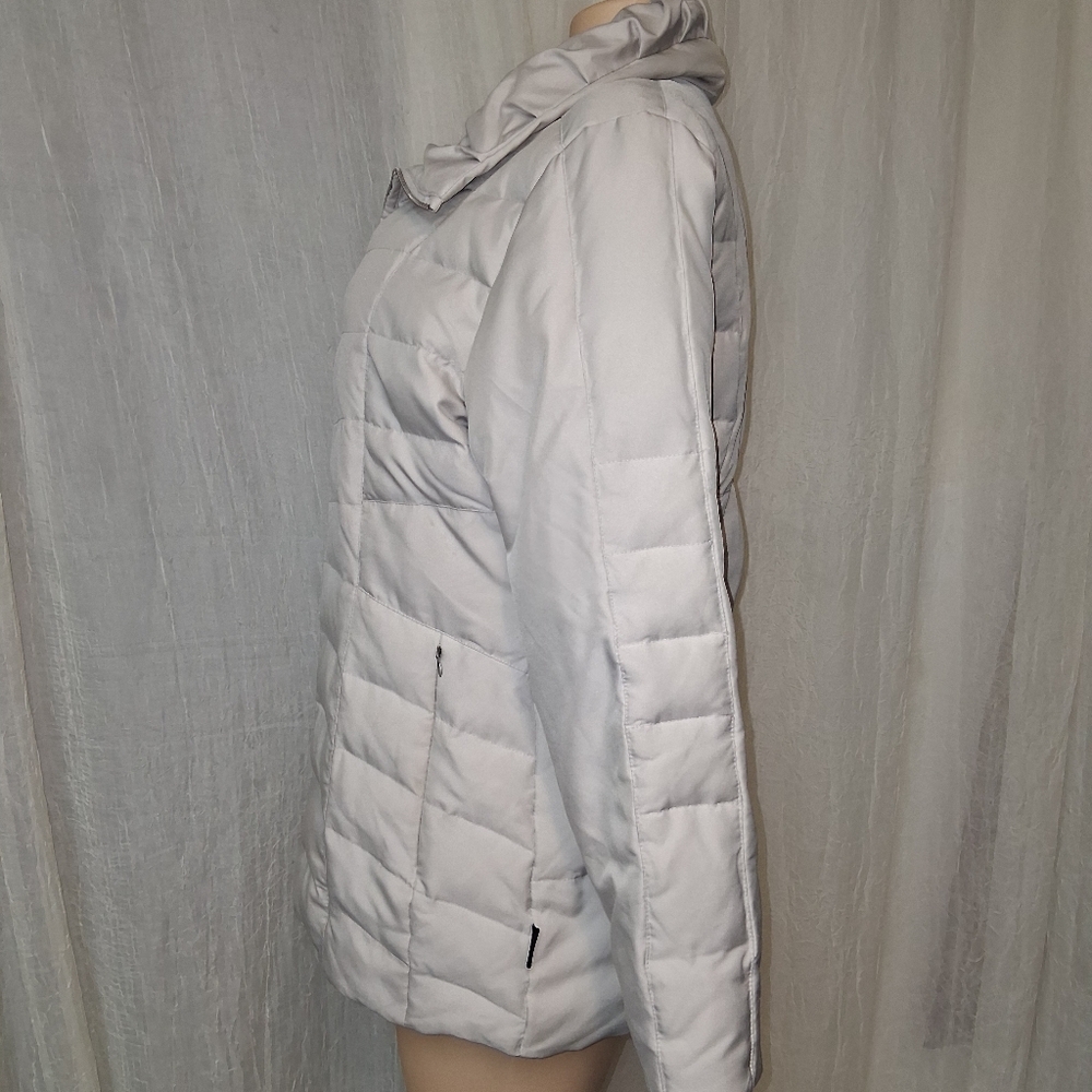 Calvin Klein Women's Metallic Gray Puffer Jacket Women Size L - Picture 12 of 12